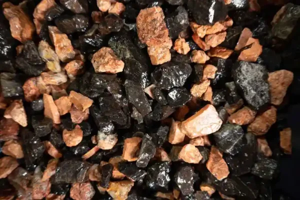 Vesuvius Black and Teak Volcanic Glass Stone