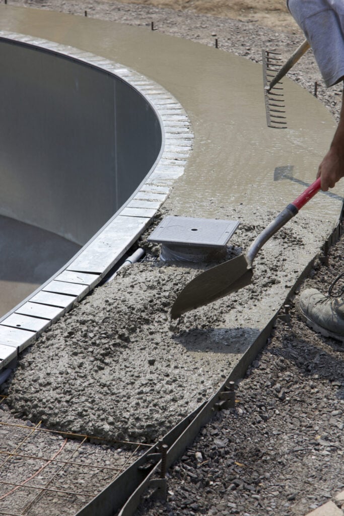 concrete pool deck