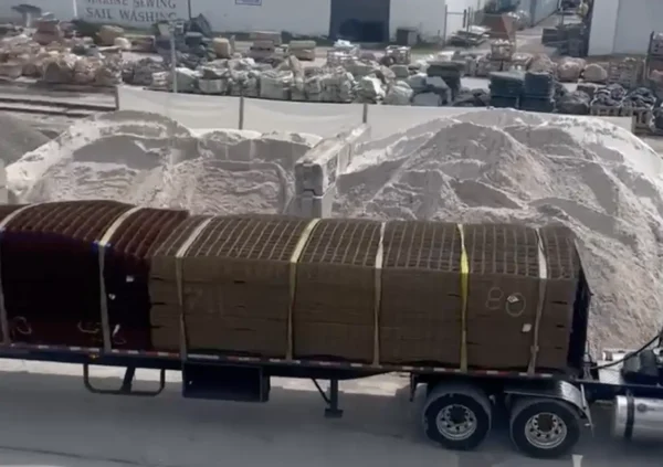 truck load of wire mesh